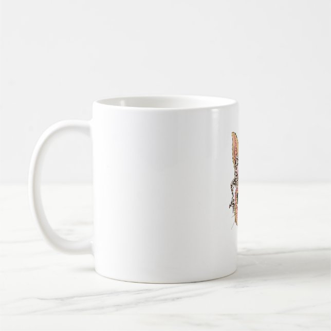 Caneca De Café Coelho Fofo de Rosto de Coelho Óculos de Leopardo  (Esquerda)