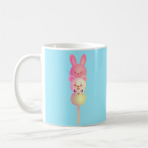 Caneca De Café Coelho Fofo, Urso E Dango de Rã