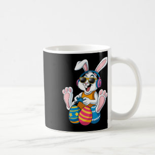 Caneca De Café Coelho Gamer do Dia de Páscoa Vídeo Engraçado Jogo