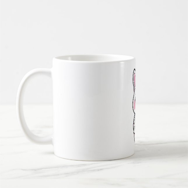Caneca De Café Coelho Kawaii como enfermeiro (Esquerda)