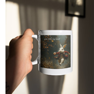 Caneca De Café Coelho Ladrão de Coração Personalizado Vintage Won