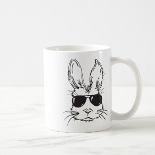 Caneca De Café Coelho Legal Rosto Feliz Páscoa Caça aos Ovos Para