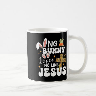 Caneca De Café Coelho me ama como Jesus Páscoa cristã engraçado