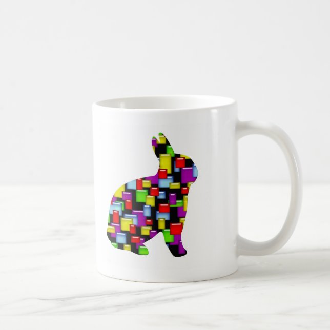 Caneca De Café coelho mosaico (Direita)