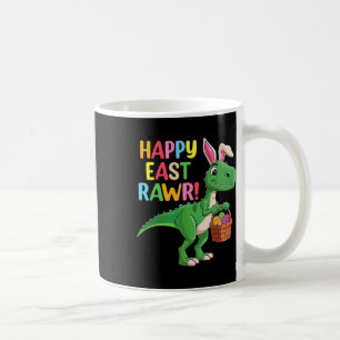 Caneca De Café Coelho Orelha Dinossauro Feliz Páscoa Caça ao Ovo