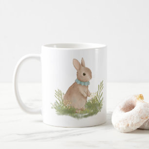 Caneca De Café coelho peter vintage com flores Coffee Mug