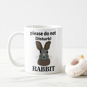 Caneca De Café Coelho Por Favor Não Perturbe Coelho Engraçado