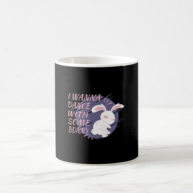 Caneca De Café Coelho Quer Dançar Com Parceiro de Dança (Centro)
