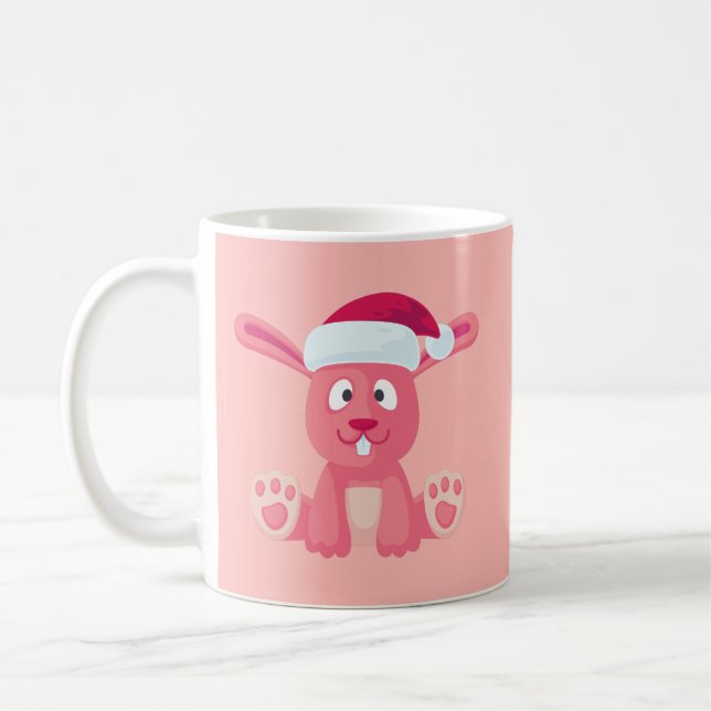 Caneca De Café Coelho Rosa (Esquerda)