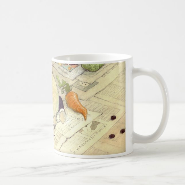 Caneca De Café coelhos das palavras cruzadas (Direita)
