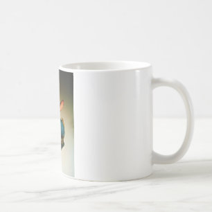 Caneca De Café coelhos toalha e ovo amarelo páscoa