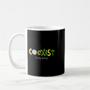 Caneca De Café Coexiste Vegetal Broccoli Parody Funny Vegan Appa