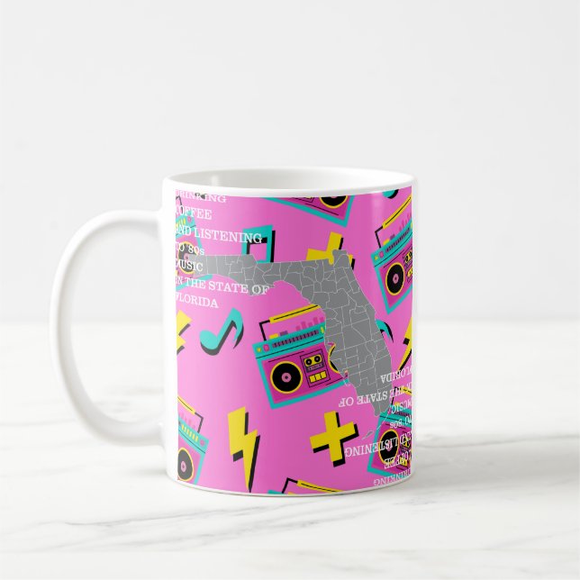 Caneca De Café Coffee and '80s Music in Florida  (Esquerda)