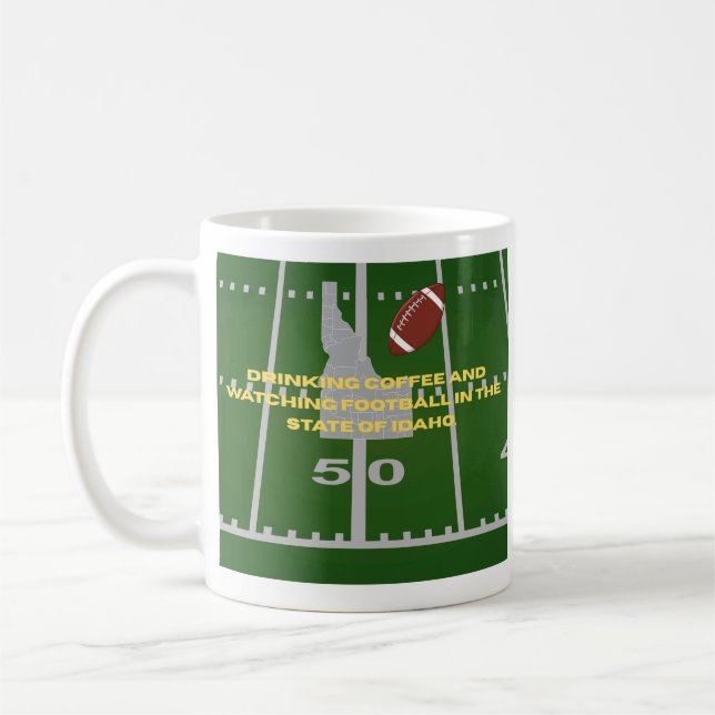 Caneca De Café Coffee and Football in Idaho (Esquerda)