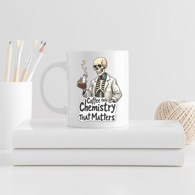 Caneca De Café Coffee Chemistry Skeleton Mug (Criador carregado)