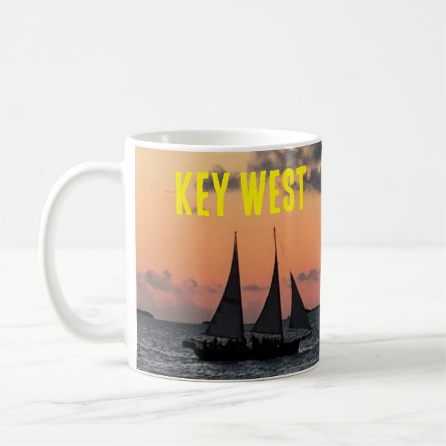 Caneca De Café Coffee Coffee Coffee Taça West Florida Sunset (Esquerda)