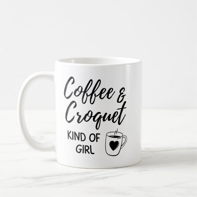 Caneca De Café Coffee & croquet kind of girl. (Esquerda)