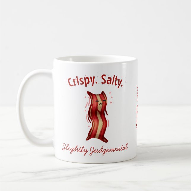 Caneca De Café Coffee Cute Bacon Coffee Desenhado À Mão (Esquerda)