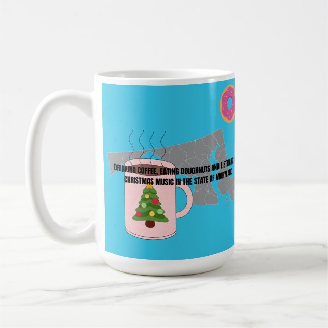 Caneca De Café Coffee, Donuts and Christmas Music in Maryland  (Esquerda)