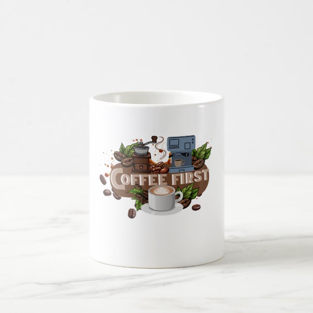 Caneca De Café Coffee First – Morning Motivation for True Caffein (Centro)