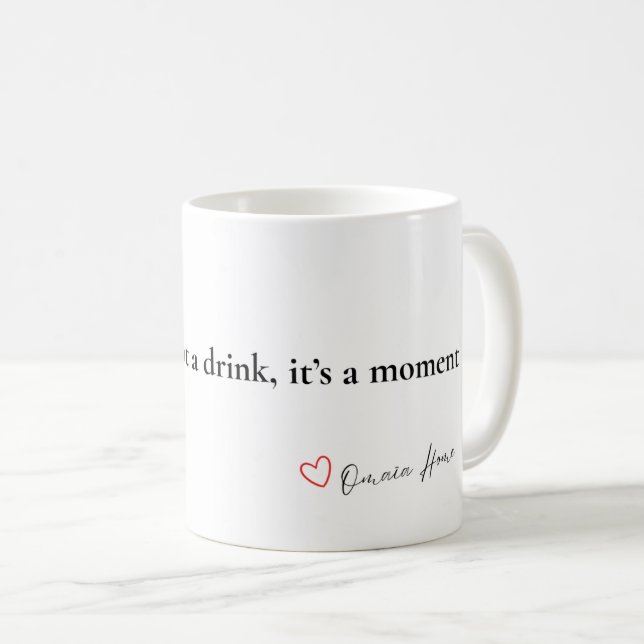 Caneca De Café Coffee It's Not a Drink, It's a Moment Minimalist  (Frente Esquerda)