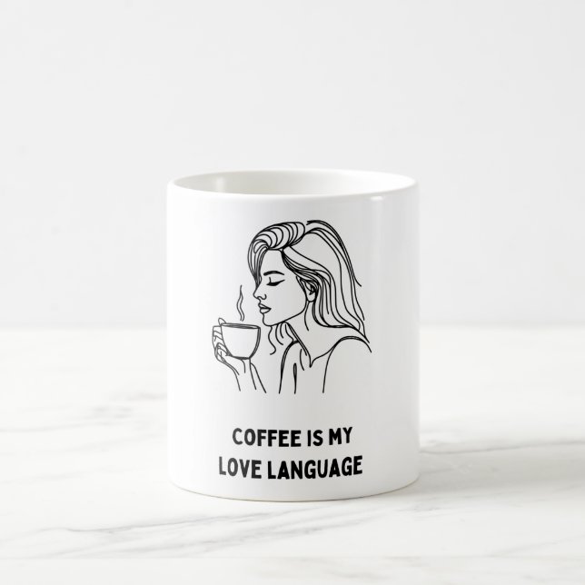 Caneca De Café Coffee Lover Girl Mug: Sip and Savor (Centro)