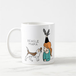 Caneca De Café Coffee Mama de Beagle Personalizada