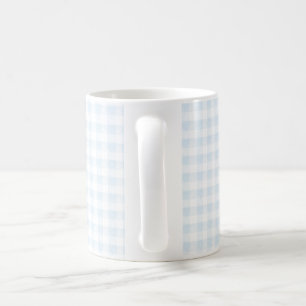 Caneca De Café Coffee Mug Blue Gingham