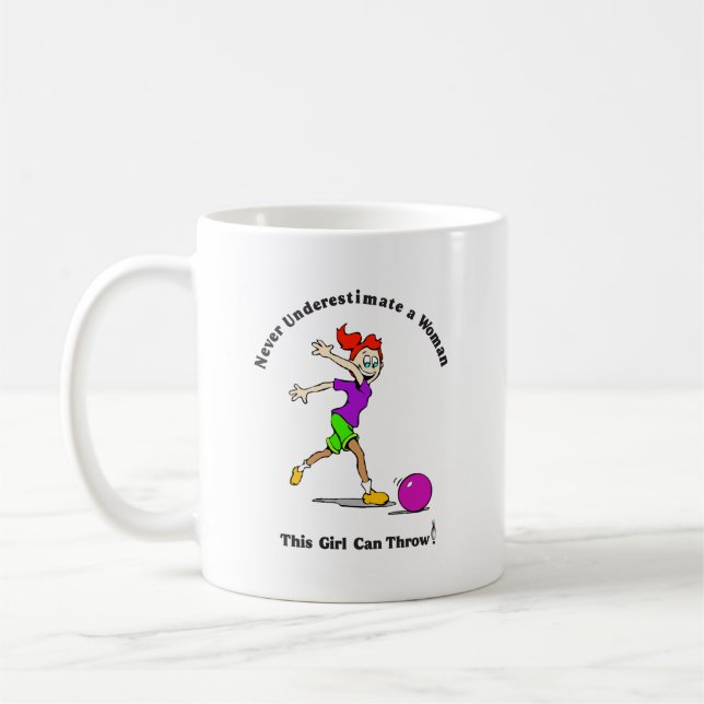 Caneca De Café Coffee Mug: Boliche - Essa garota pode jogar (Esquerda)