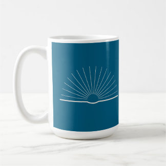 Caneca De Café Coffee Mug CMEC - 15-oz, turquesa com branco