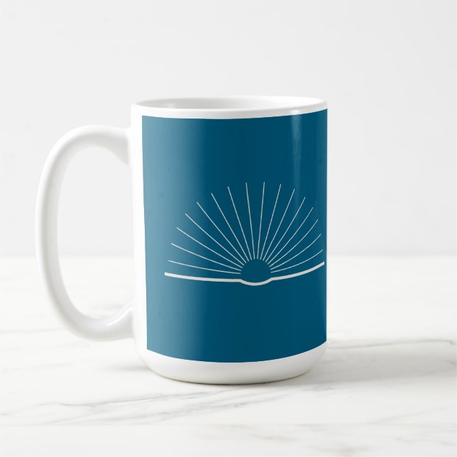 Caneca De Café Coffee Mug CMEC - 15-oz, turquesa com branco (Esquerda)