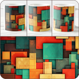 Caneca De Café COFFEE MUG - Color-Blocks in Many Colors (Front)