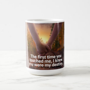 Caneca De Café Coffee Mug de 15oz com citação e imagem de amor
