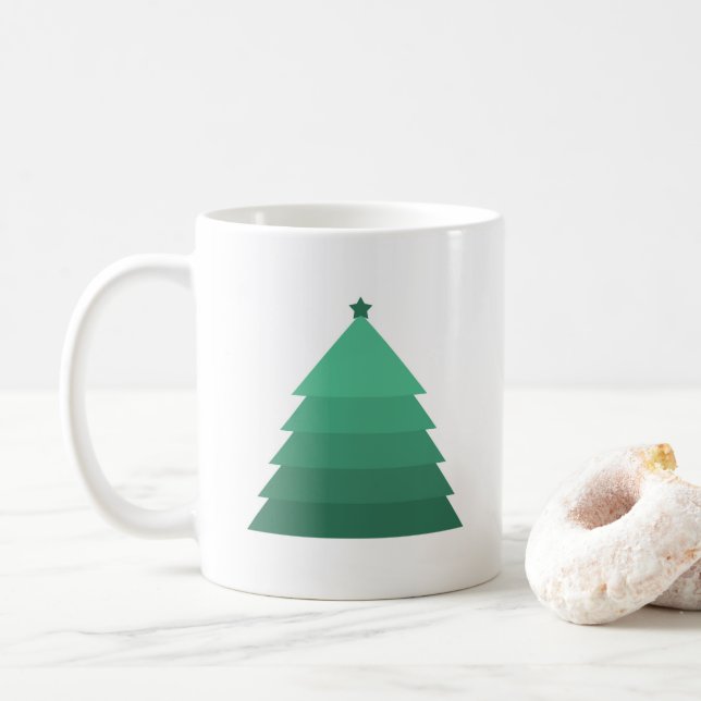 Caneca De Café Coffee Mug de Árvore de Natal (Com Donut)