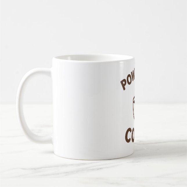 Caneca De Café Coffee Mug - Design "Powered by Coffee" (Esquerda)