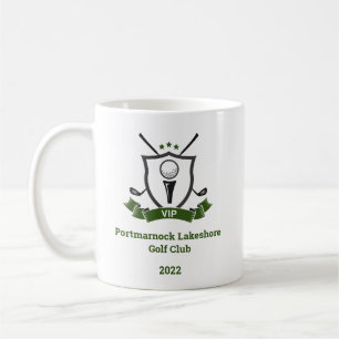 Caneca De Café Coffee Mug do Clube de Golfe VIP Personalizável - 