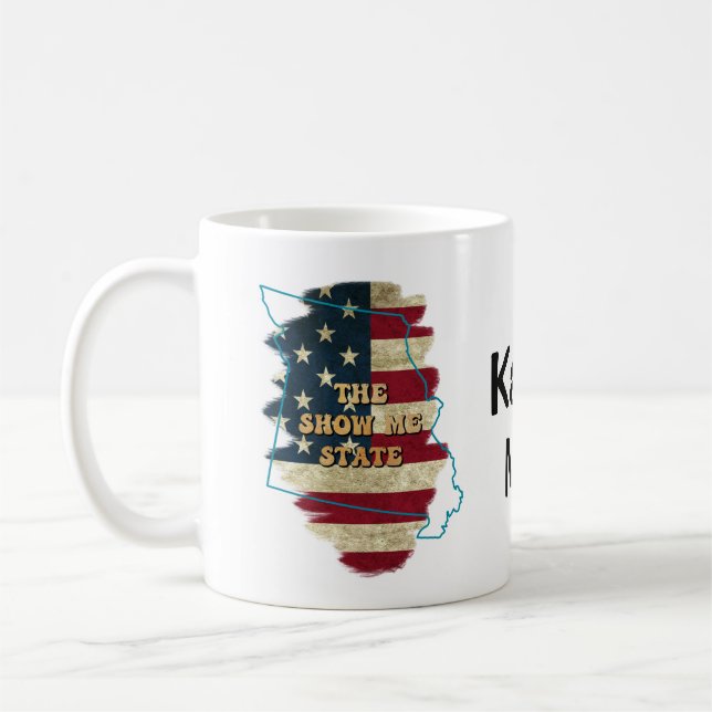 Caneca De Café Coffee Mug do Estado do Missouri Personalizado (Esquerda)