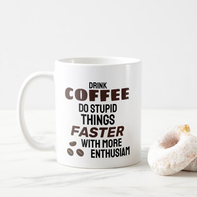 Caneca De Café Coffee Mug Engraçado (Com Donut)