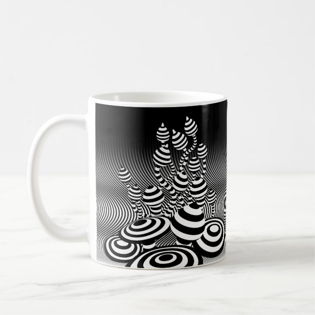 Caneca De Café Coffee Mug Magic Mushroom design geométrico (Esquerda)