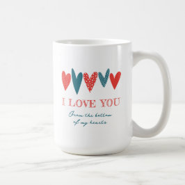 Caneca De Café Coffee Name Heart Red Teal Coffee Mug