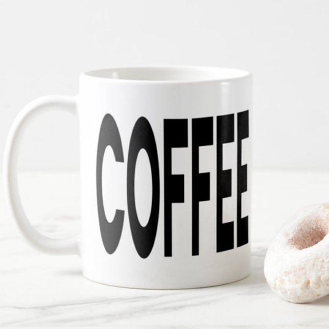 Caneca De Café COFFEE ON CALL Typography Funny Humor (Criador carregado)