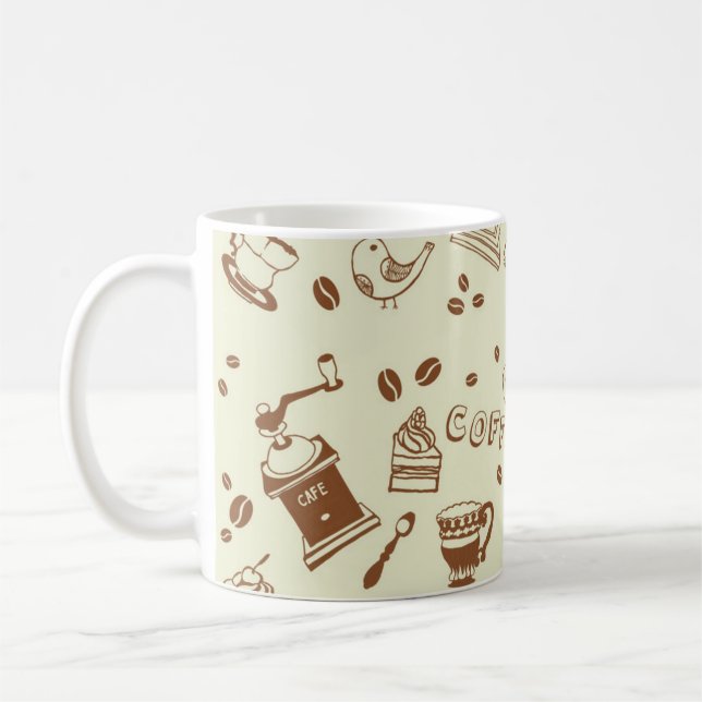 Caneca De Café Coffee pattern (Esquerda)