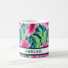 Caneca De Café Coffee Personalizado Floral Por Aquarela