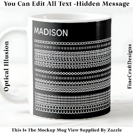 Caneca De Café Coffee Preference Hidden Message Name 101W Stylish