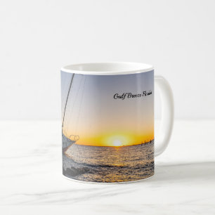 Caneca De Café Coffee Sailboat E Jetty Sunset