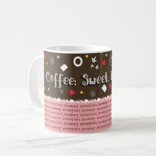 Caneca De Café Coffee: Sweet Emotion (Frente Esquerda)
