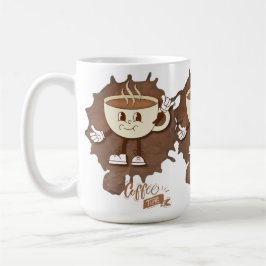 Caneca De Café **Coffee Time – Cute Smiling Cup Steam 