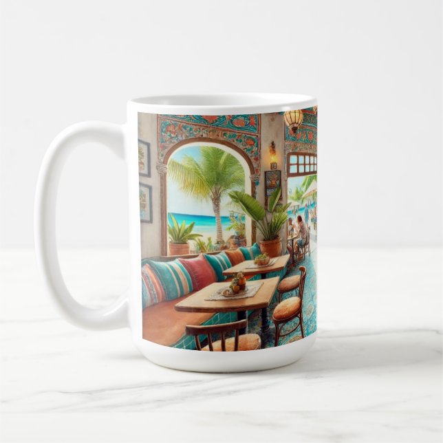 Caneca De Café Coffeeshop em Cancún México (Esquerda)
