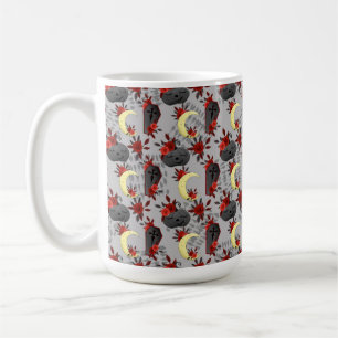 CANECA DE CAFÉ COFFINAS DE LUAS DE FLORES DE LUAS DE COFFINAS DE