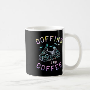 Caneca De Café Coffins E Café Funny Skeleton Tie Dye Retro Ha